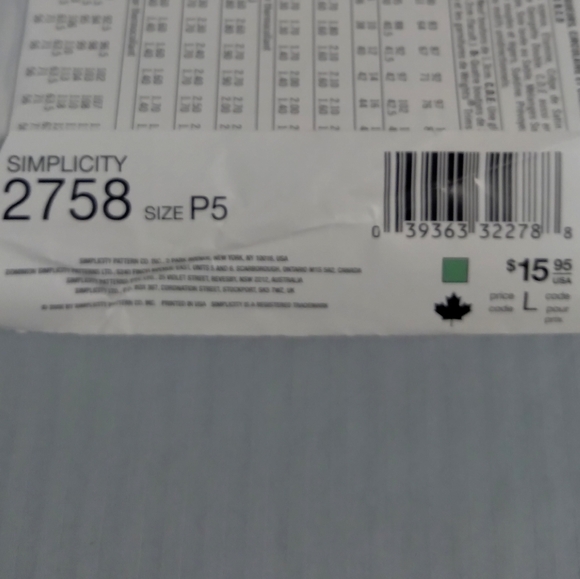 Simplicity Sewing Pattern 2758 - Picture 6 of 6